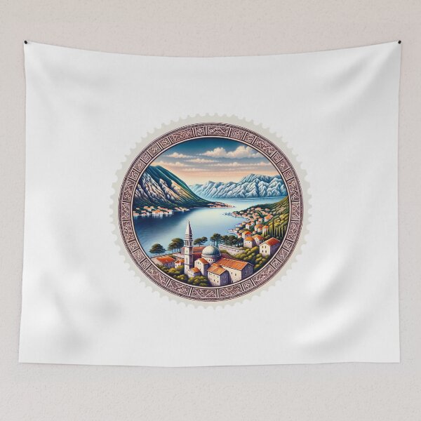 Item preview, Majestic Montenegro: Where Mountains Meet the Sea - Stamp designed and sold by StampGPT.