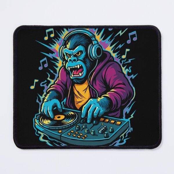 Item preview, gorilla DJ designed and sold by Hoof Crafted Studio.