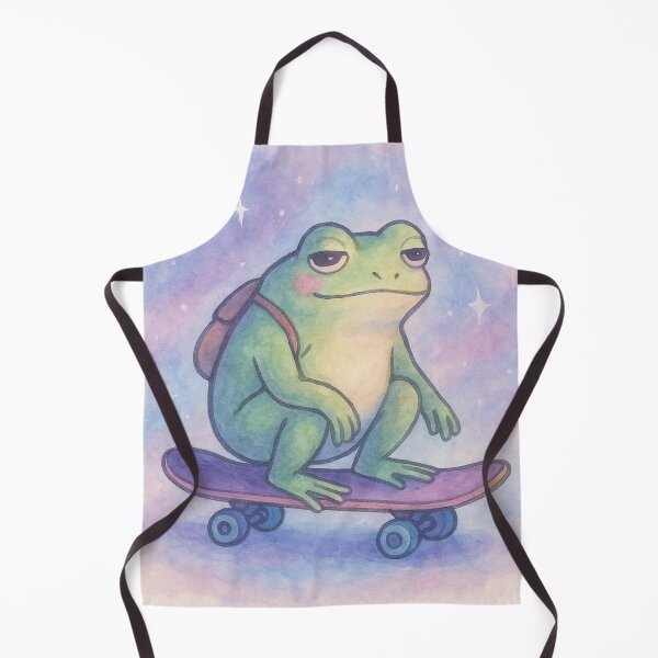 Item preview, Dreamy Frog on a Skateboard – Watercolour Vibes designed and sold by Mjonkey.