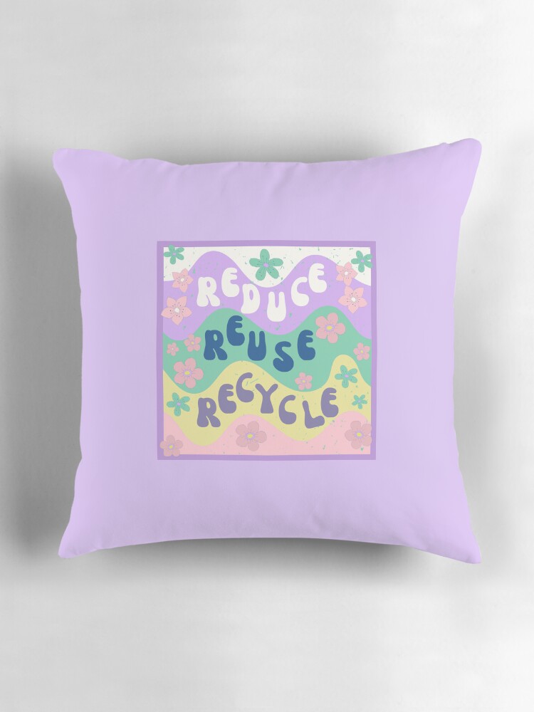 Thumbnail 3 of 4, Pillow, Reduce, Reuse, Recycle designed and sold by Luca-Art-Shop.