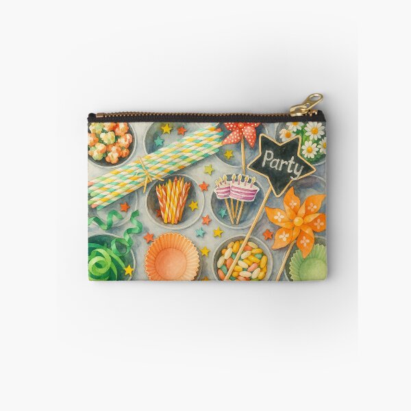 Item preview, Watercolor Party Supplies Flatlay Illustration designed and sold by Pacika.
