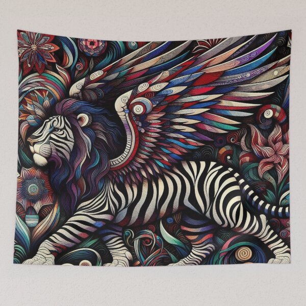 Item preview, Abstract Winged Lion Art designed and sold by TheDarkWardrobe.