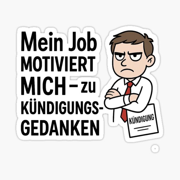 Item preview, Jobfrustration Design – “My job motivates me to think about quitting” – Sarcastic saying for office haters designed and sold by Mythoros.