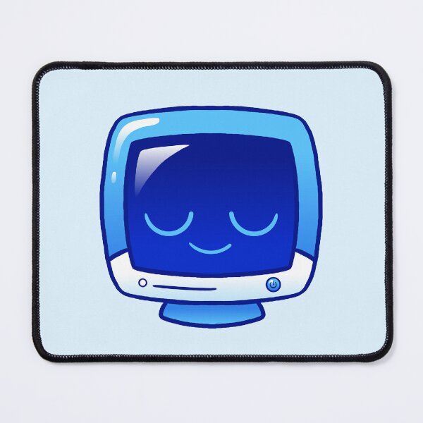Item preview, Kawaii Blue Glossy Monitor designed and sold by kittybox.