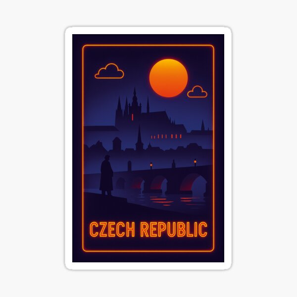 Item preview, Czech Republic Neon Travel designed and sold by Thistle-TShop.