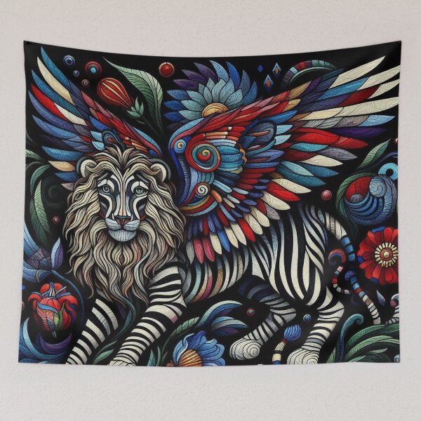 Item preview, Abstract Winged Lion Art designed and sold by TheDarkWardrobe.
