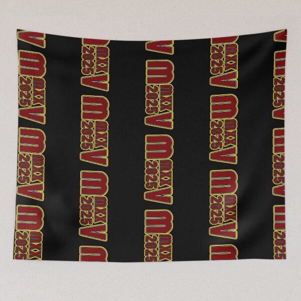Item preview, 2025 MMXXV Roman Numerals Maroon Gold Sideways designed and sold by GFamilyC.