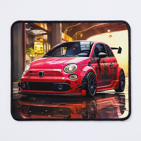 Item preview, Italian Hot Hatch Reflected On Glossy Urban Garage Floor designed and sold by RevUpDesign.