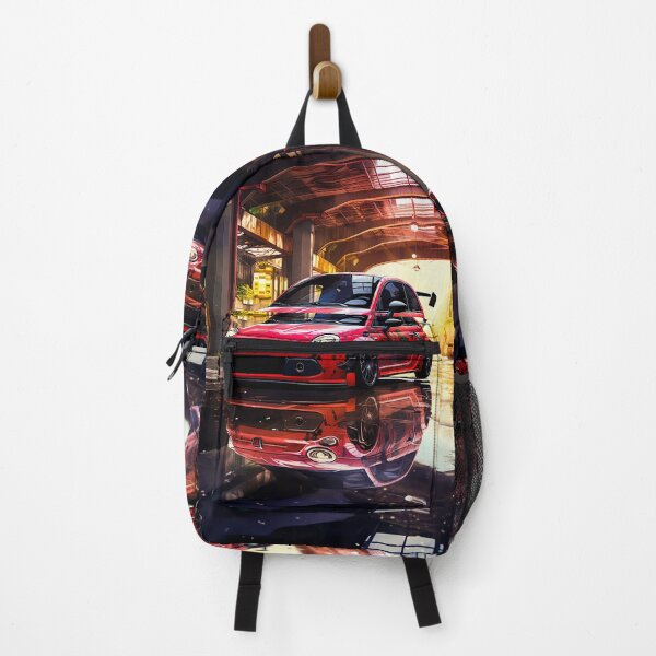Item preview, Italian Hot Hatch Reflected On Glossy Urban Garage Floor designed and sold by RevUpDesign.