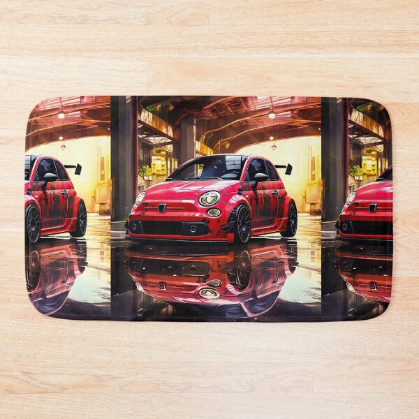 Item preview, Italian Hot Hatch Reflected On Glossy Urban Garage Floor designed and sold by RevUpDesign.