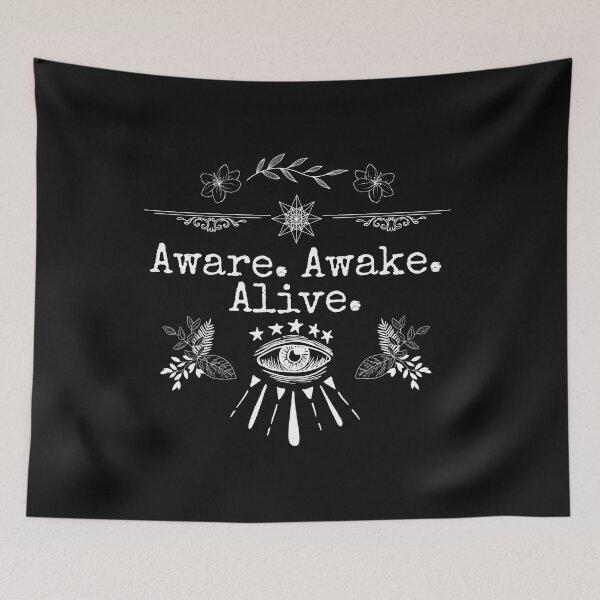 Item preview, Aware.Awake.Alive.Third Eye Motifs & Text Design designed and sold by EarthArtDesigns.