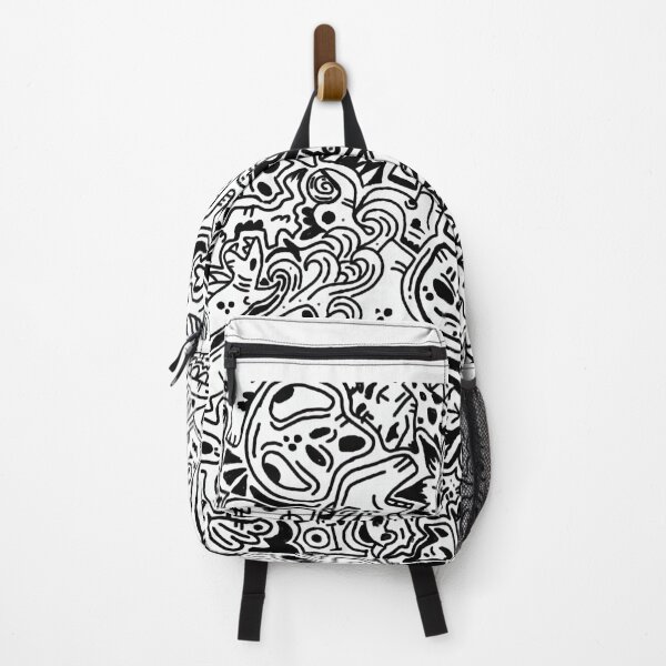 Item preview, Black and White Abstract Doodle – Handmade Urban Art designed and sold by Doostod.