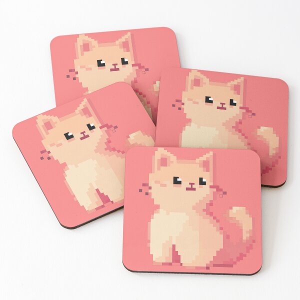 Item preview, Cute Pink Pixel Cat designed and sold by Reugba.