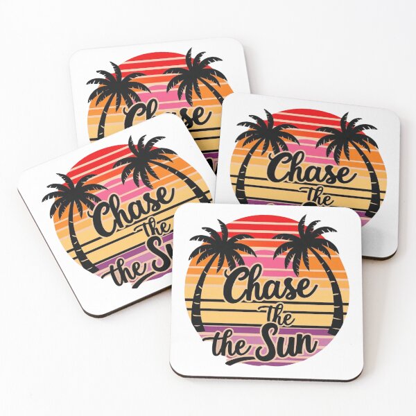 Item preview, Chase the Sun Retro Sunset Palm Trees Design designed and sold by Pigmentra.