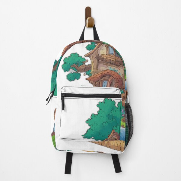 Item preview, Cozy Fantasy Treehouse Island Sticker designed and sold by CuteKawaiiStudio.