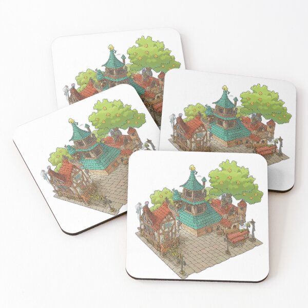 Item preview, Charming Medieval Town Square Aesthetic Sticker designed and sold by CuteKawaiiStudio.