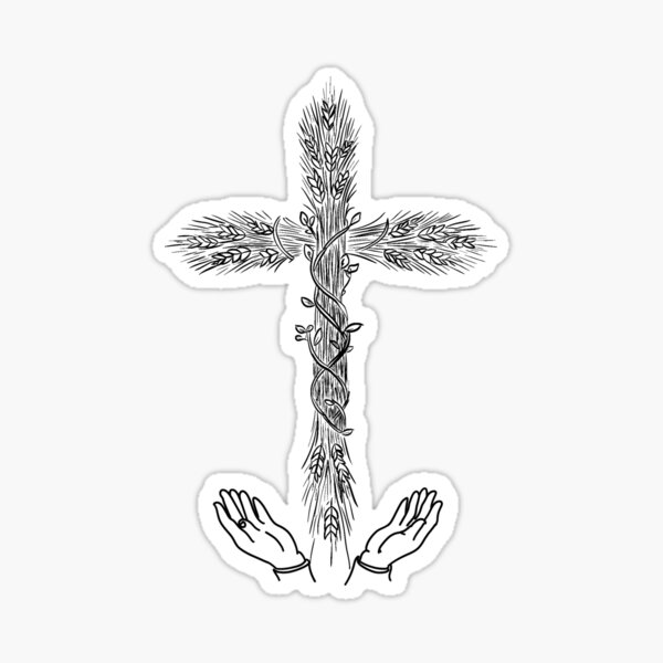 Item preview, Wheat cross with hands designed and sold by Ag4Jesus1.