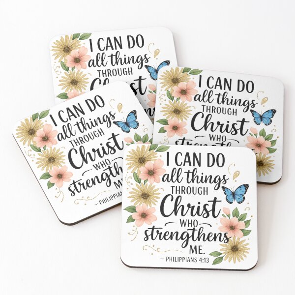 Item preview, I can do all things through Christ who strengthens me. — Philippians 4:13 designed and sold by BlessedHandsDesigns.