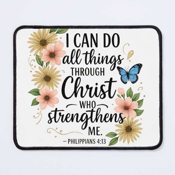 Item preview, I can do all things through Christ who strengthens me. — Philippians 4:13 designed and sold by BlessedHandsDesigns.