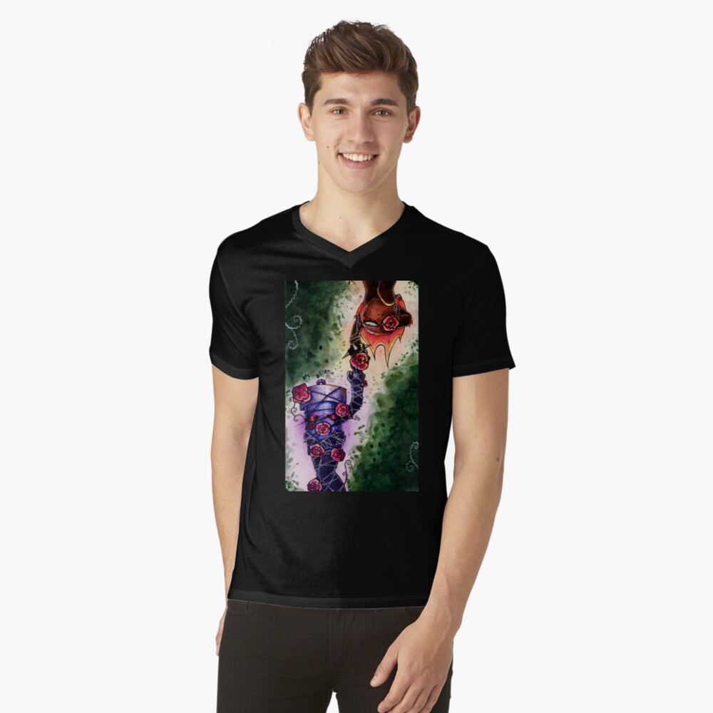 Item preview, V-Neck T-Shirt designed and sold by maniczombiegirl.