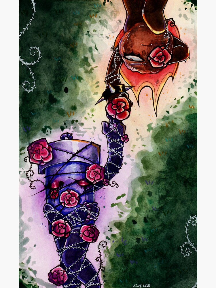 Thumbnail 3 of 3, Sticker, Sowing The Seeds of a One-Sided Love Affair designed and sold by maniczombiegirl.