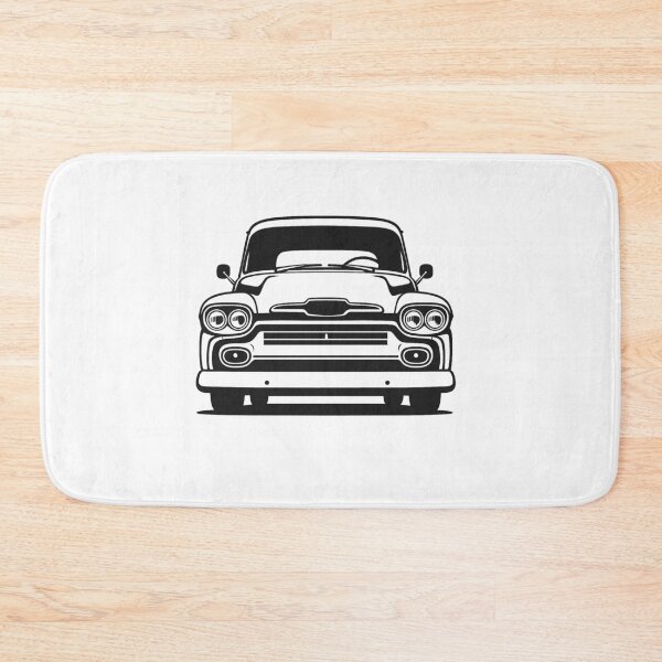 Item preview, 1958 Chevy Apache Front View Vintage Line Art for Classic Truck Fans designed and sold by TheArtOfCar.