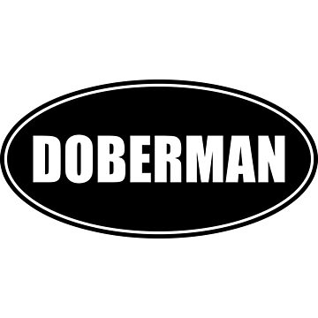 Artwork thumbnail, DOBERMAN Black And White Oval by K9ish