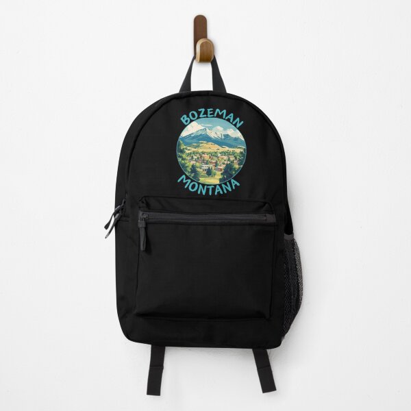 Item preview, Bozeman in Montana, USA Retro Travel Art Circle Emblem designed and sold by MaateoDesign.