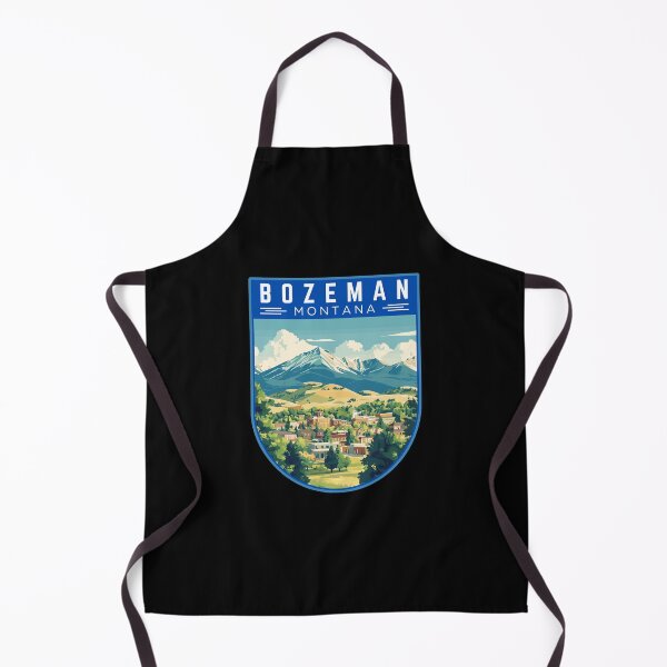 Item preview, Bozeman in Montana, USA Vintage Travel Art Badge designed and sold by MaateoDesign.