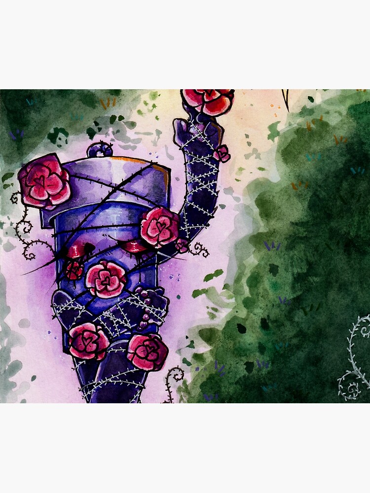 Thumbnail 6 of 6, Throw Blanket, Roses (Glowy) designed and sold by maniczombiegirl.