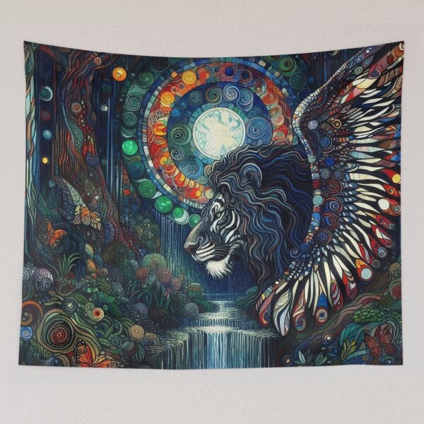 Item preview, Abstract Winged Lion Art designed and sold by TheDarkWardrobe.
