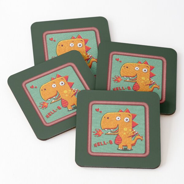 Item preview, cute cartoon dragon (funny dinosaur) - embroidery patch designed and sold by hayrpictures.