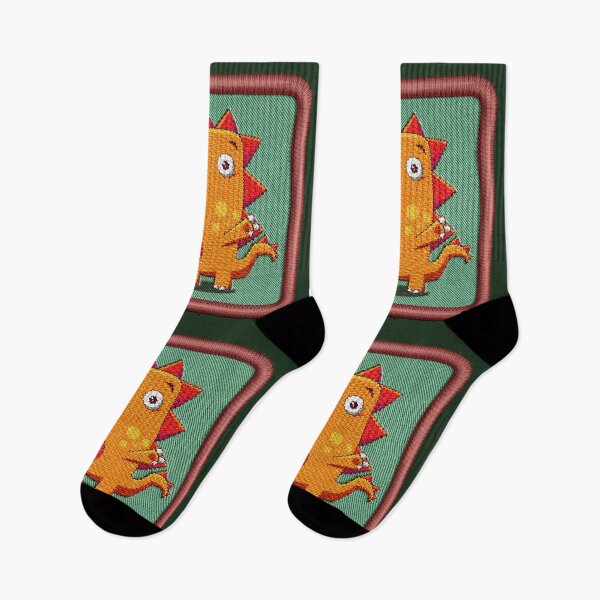 Item preview, cute cartoon dragon (funny dinosaur) - embroidery patch designed and sold by hayrpictures.