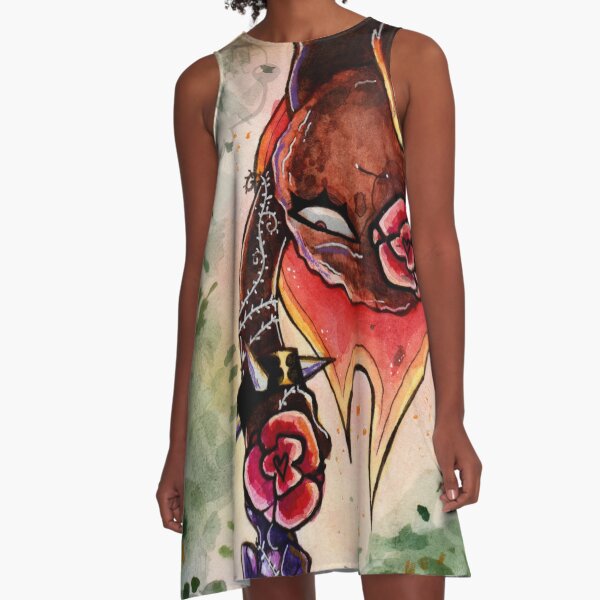 Roses (Fireball) A-Line Dress