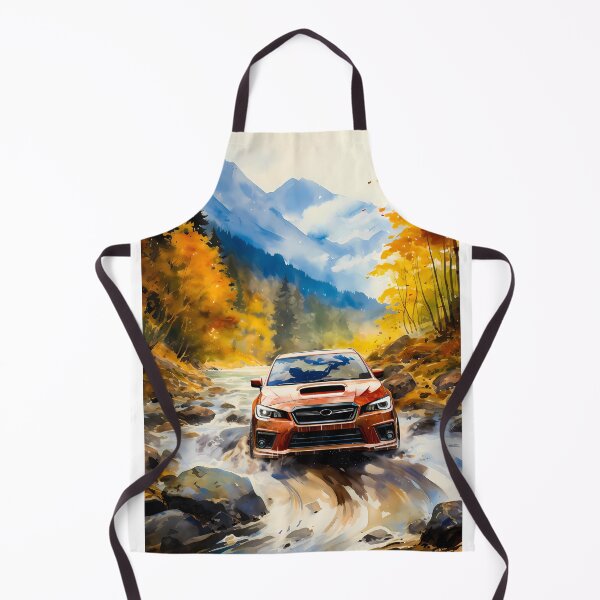 Item preview, Rally Car Crossing Rocky Stream In Alpine Forest Scene designed and sold by RevUpDesign.