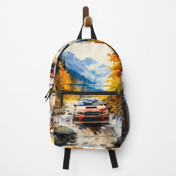 Item preview, Rally Car Crossing Rocky Stream In Alpine Forest Scene designed and sold by RevUpDesign.