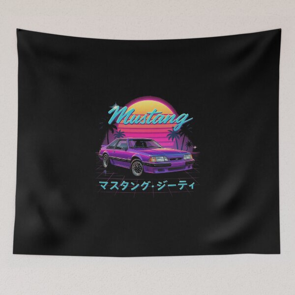 Item preview, Retro Ford Mustang GT Vaporwave Dreamscape designed and sold by TheArtOfCar.