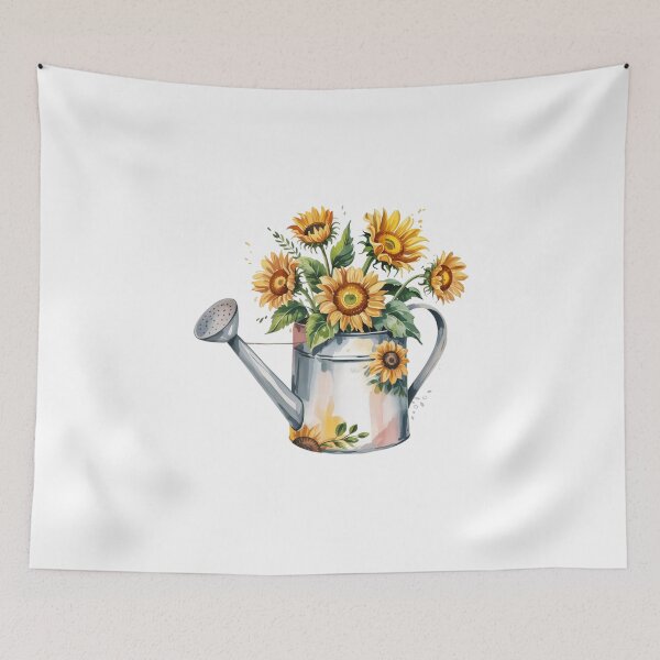 Item preview, Sunflowers in watering can designed and sold by jkrphoto.