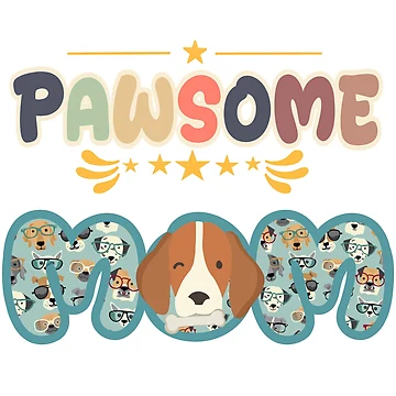 Artwork thumbnail, Pawsome Mom by RJRDesignStore1