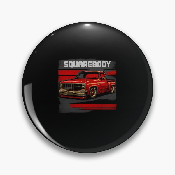 Item preview, Classic Red Squarebody Chevy Truck with Retro Street Vibe designed and sold by TheArtOfCar.