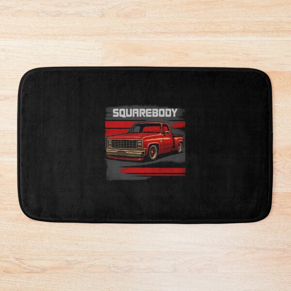 Item preview, Classic Red Squarebody Chevy Truck with Retro Street Vibe designed and sold by TheArtOfCar.