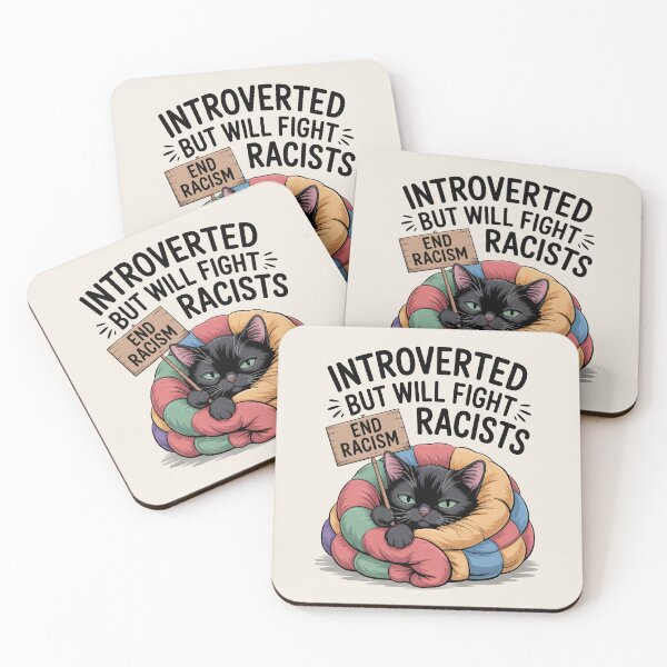 Item preview, Introvert Introverted But Will Fight Racists designed and sold by AniArtPL.