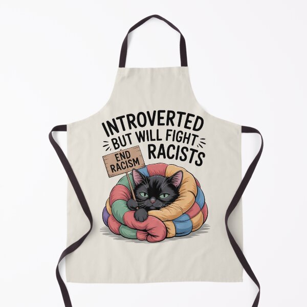 Item preview, Introvert Introverted But Will Fight Racists designed and sold by AniArtPL.