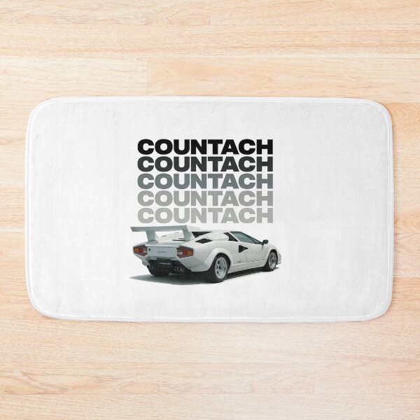 Item preview, Legendary White Countach with Retro Gradient Typography designed and sold by TheArtOfCar.
