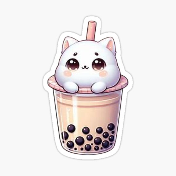 Item preview, Bubble Tea Cat Kawaii Cute Cat Shirt designed and sold by Petquotes.