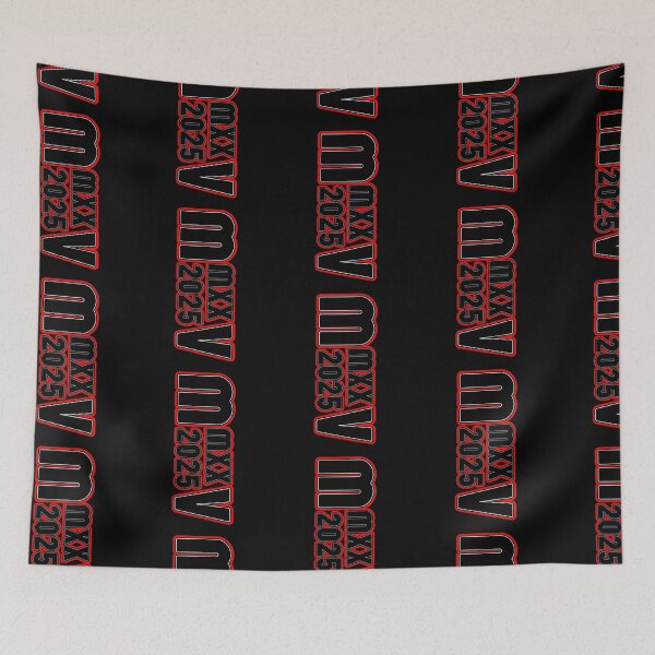 Item preview, 2025 MMXXV Roman Numerals Black Red Sideways designed and sold by GFamilyC.