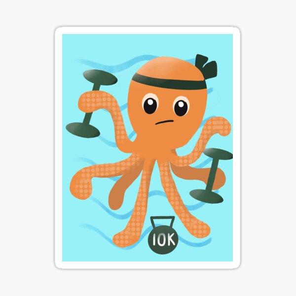 Item preview, Gym octopus designed and sold by Katoeyyo.