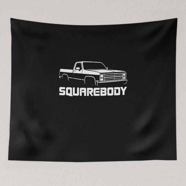 Item preview, Classic Squarebody Chevy Truck in Bold Monochrome Style designed and sold by TheArtOfCar.