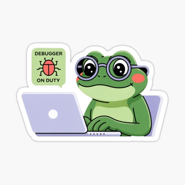 Item preview, Debugger Frog On Duty designed and sold by GemiGarp.