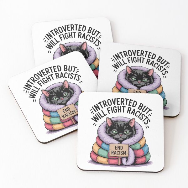 Item preview, Introvert Introverted But Will Fight Racists designed and sold by AniArtPL.